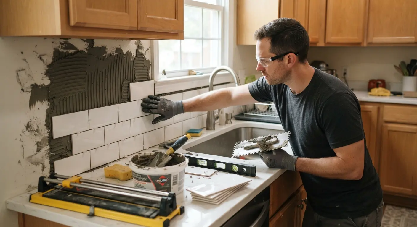 How to Install a Backsplash in a Kitchen